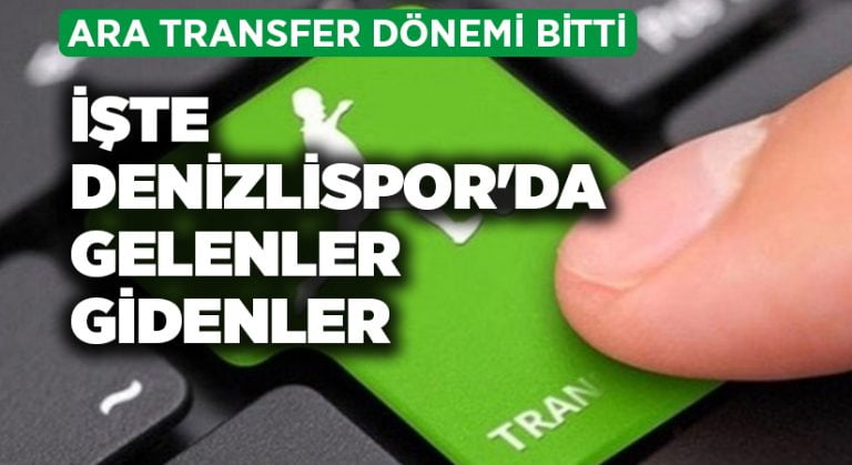 Ara transfer dönemi sona erdi.. İşte Denizlispor’da gelenler-gidenler