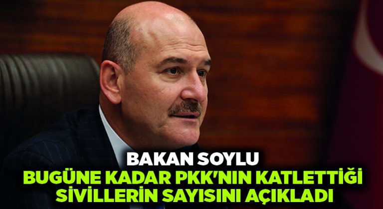 Bakan Soylu bugün kadar PKK’nın katlettiği sivillerin sayısını açıkladı