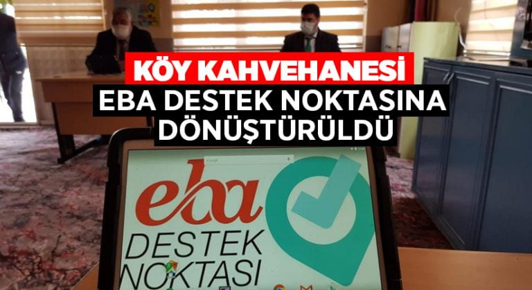 Köy kahvehanesi EBA destek noktasına dönüştürüldü