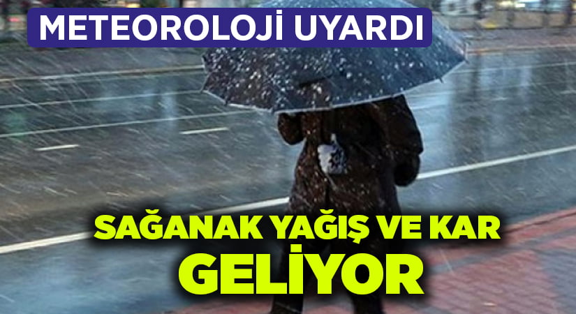 Denizli’ye sağanak yağış ve kar geliyor