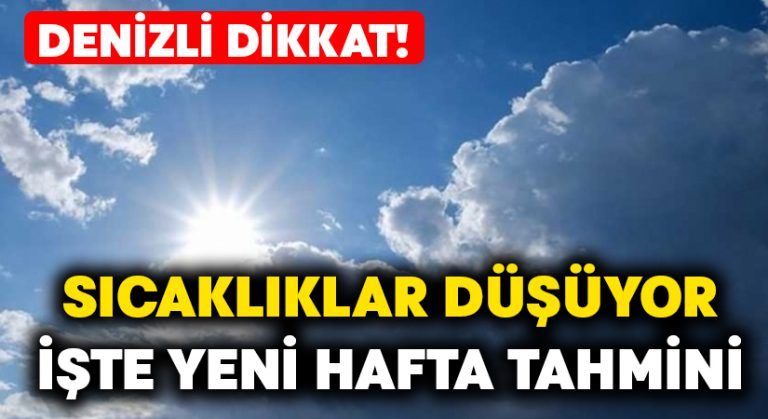 Denizli dikkat! Sıcaklık düşüyor