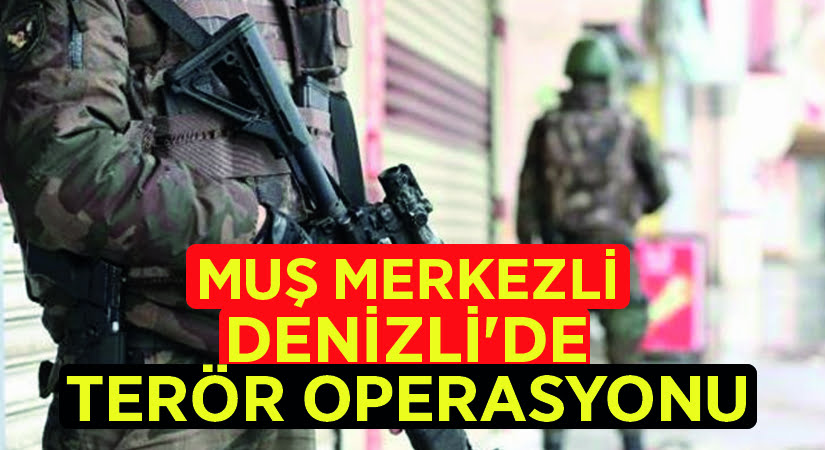 Muş merkezli Denizli’de terör operasyonu