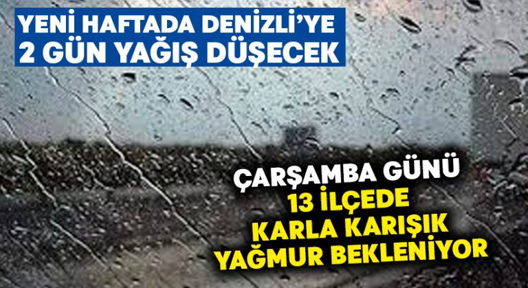 Denizli’de yeni hafta yağışlar devam edecek