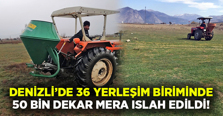 Denizli’de 36 yerleşim biriminde 50 bin dekar mera ıslah edildi