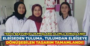 Denizli’de elbiseden tuluma, tulumdan elbiseye dönüşebilen tasarım tamamlandı