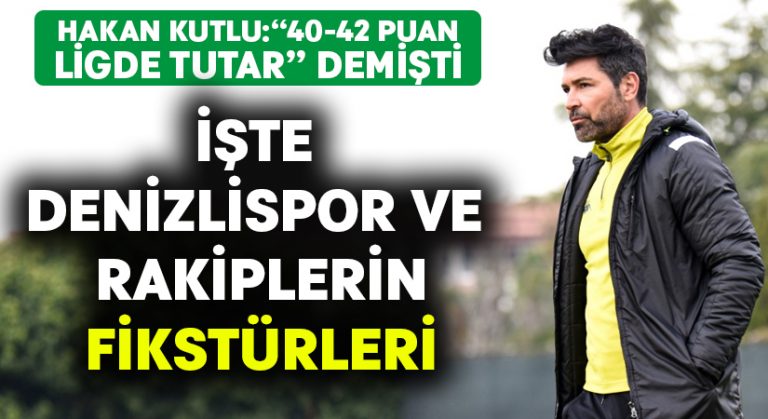 Denizlispor  Süper Lig’de kalacak mı? İşte rakiplerin fikstürleri..