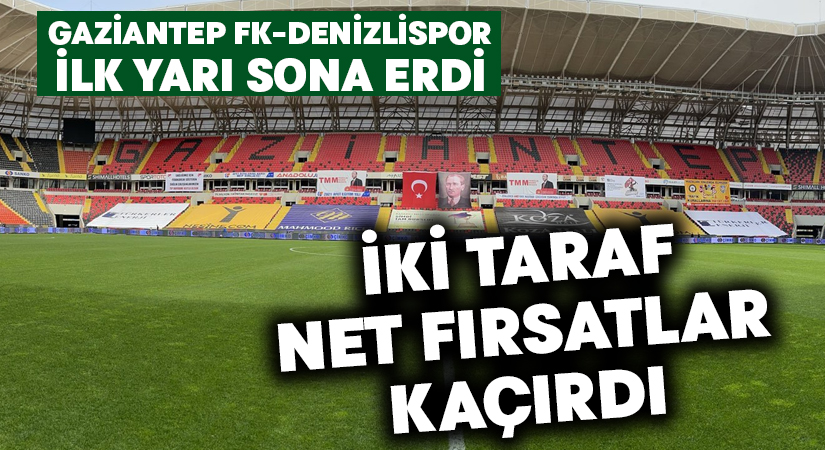 Gaziantep FK-Denizlispor ilk yarı sona erdi