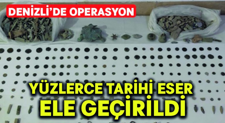 Denizli’de yüzlerce tarihi eser ele geçirildi