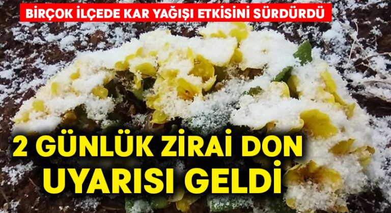 Denizli ve ilçelerine 2 günlük zirai don uyarısı