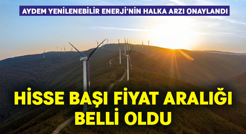 Aydem Yenilenebilir Enerji’nin halka arzı onaylandı.. İşte detaylar!