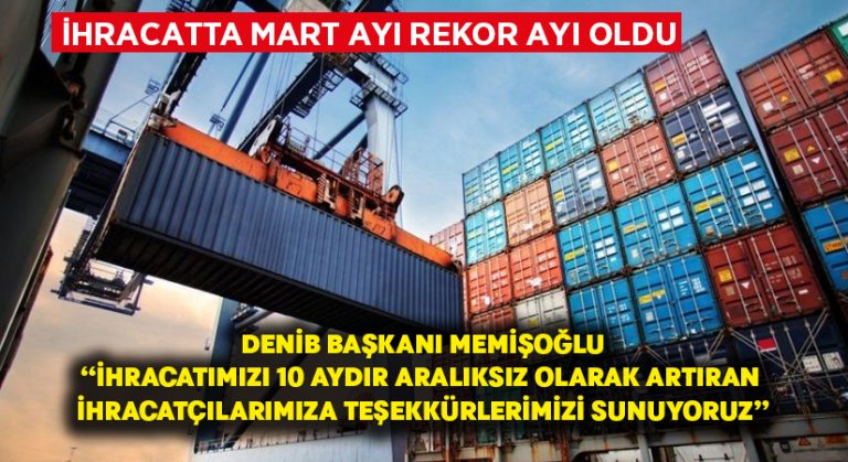 Mart ayında Denizli ihracatçısı rekor kırdı