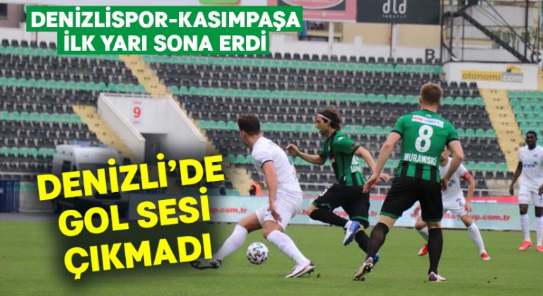 Denizlispor-Kasımpaşa ilk yarı sonucu