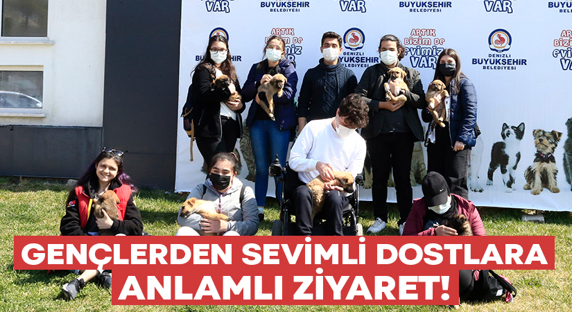 Gençlerden sevimli dostlara anlamlı ziyaret