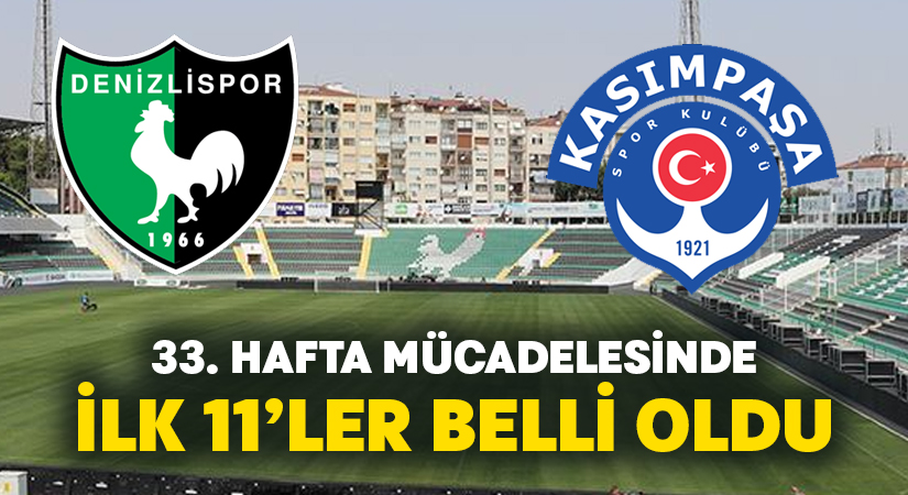 Denizlispor-Kasımpaşa ilk 11’ler belli oldu