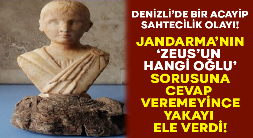 Kendi yaptıkları heykeli satmaya çalışırken “Zeus’un hangi oğlu” sorusuna takıldı!