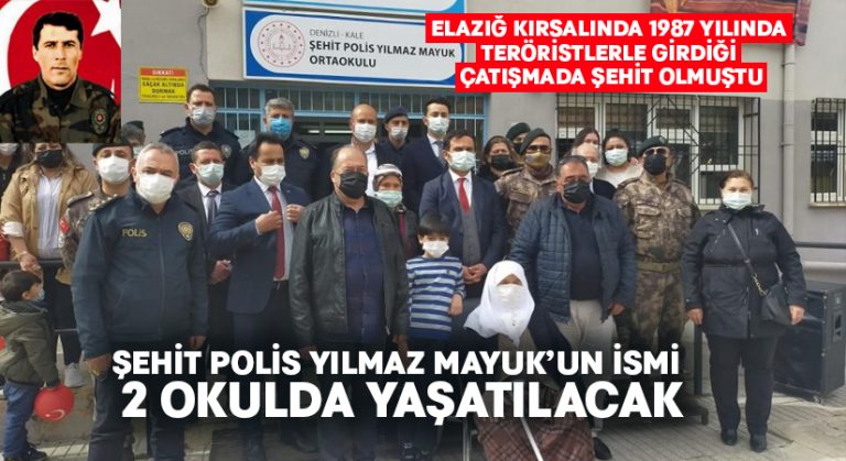 Şehit Polis Yılmaz Mayuk’un ismi 2 okulda yaşatılacak