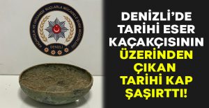 Tarihi Eser Kaçakçısının üzerinden Roma dönemine ait korozyonlu kap çıktı!