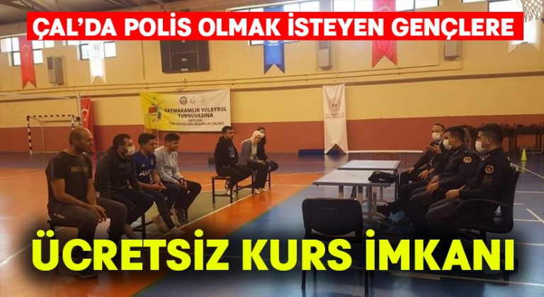 Çal’da polis olmak isteyen gençlere ücretsiz parkur