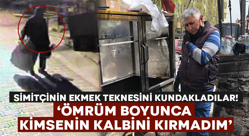 Vicdansız şüpheli şahıs simitçinin ekmek teknesini kundakladı!