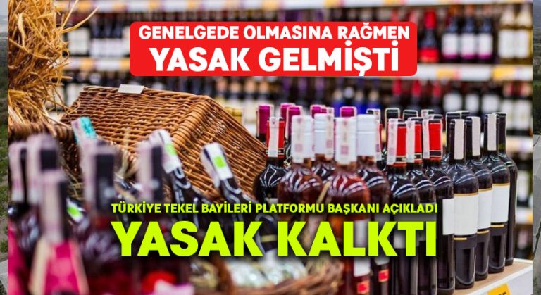 Alkol yasağı kalktı