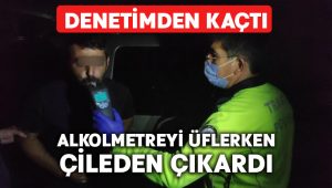 Denetimden kaçan alkollü sürücü polisi çileden çıkardı