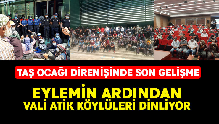 Masa deviren kadınlar Denizli Valiliği’nde eylem gerçekleştiriyor… Taş ocağı direnişi devam ediyor