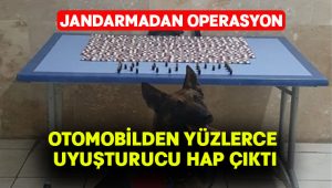 Otomobilden yüzlerce uyuşturucu hap çıktı