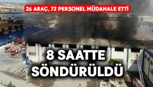 Nevresim fabrikası 8 saat sonra söndürüldü