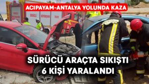 Acıpayam’da trafik kazası: 6 yaralı