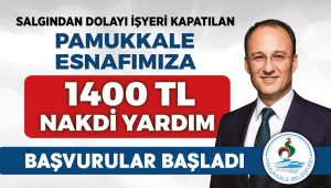 Pamukkaleli Esnaflara 1400 Tl Nakdi Yardım Başvuruları Başladı