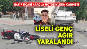 18 yaşındaki genç kazada ağır yaralandı