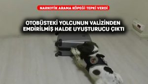 Otobüsteki yolcunun valizinden emdirilmiş halde uyuşturucu çıktı