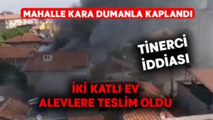 Denizli’de iki katlı ev alevlere teslim oldu