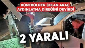 Ağaçları biçerek durabilen otomobilin motoru fırladı