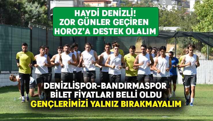 Denizlispor-Bandırmaspor Maçının Bilet Fiyatları Açıklandı