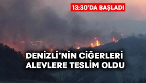 Denizli’nin ciğerleri alevlere teslim oldu