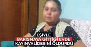 Eşiyle barışmaya gittiği evde kayınvalidesini öldürdü!