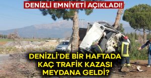 Denizli’de bir haftada kaç trafik kazası meydana geldi?