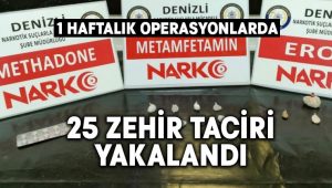 Denizli’de 25 zehir taciri gözaltına alındı