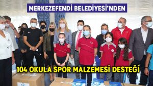 Merkezefendi Belediyesi’nden 104 okula spor malzemesi desteği