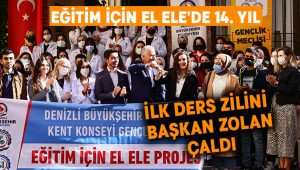 İlk ders zilini Başkan Zolan çaldı