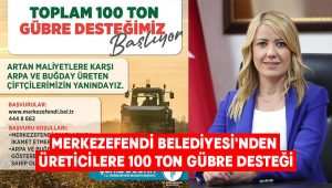 Merkezefendi Belediyesi’nden üreticilere 100 ton gübre desteği