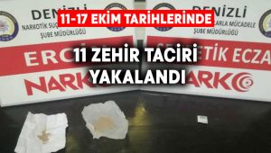 Denizli’de 11 zehir taciri yakalandı