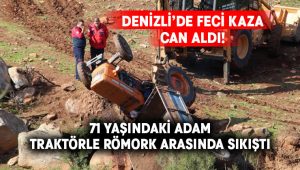 71 yaşındaki adam traktörle römork arasında can verdi