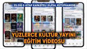 Dijital kütüphanede 25.000 e-kitap, yüzlerce kültür yayını ve eğitim videosu