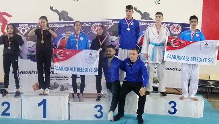 Pamukkale Belediyespor’lu Karateciler Uşak’tan 2 Bronz Madalyayla Döndü