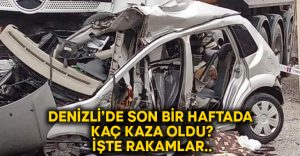 Denizli’de son 1 haftada kaç kaza oldu? İşte rakamlar..