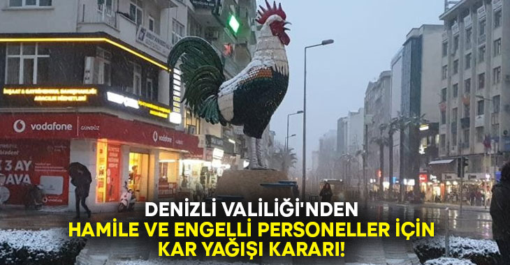 Denizli Valiliği’nden Hamile ve engelli personeller için kar yağışı kararı!