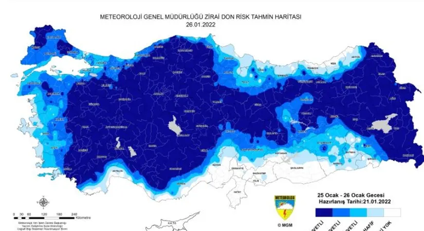 Meteorolojiden Denizlili çiftçilere zirai don uyarısı