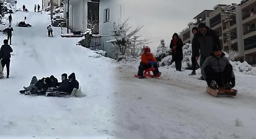 Sokaklar kayak pistine döndü